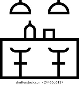 bar icon. Thin linear style design isolated on white background