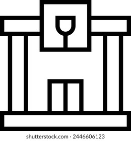 icono de barra. Diseño de estilo lineal delgado aislado sobre fondo blanco