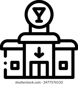 bar icon. Thin Linear Style Design Isolated On White Background