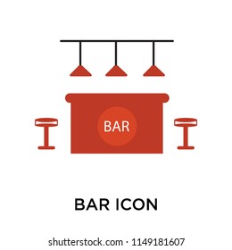 Bar icon vector isolated on white background for your web and mobile app design, Bar logo concept