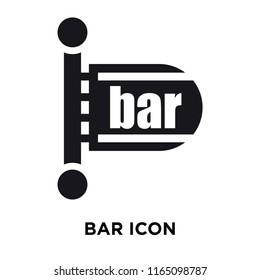 Bar icon vector isolated on white background, Bar transparent sign , celebration pictograms