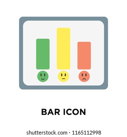 Bar icon vector isolated on white background, Bar transparent sign , question symbols