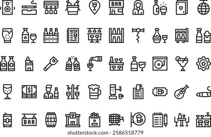 Bar icons High-Quality Vector Icons Collection with Editable Stroke. Ideal for Professional and Creative Projects.