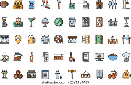 Bar icons High-Quality Vector Icons Collection with Editable Stroke. Ideal for Professional and Creative Projects.