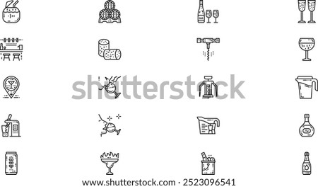 Bar icons High-Quality Vector Icons Collection with Editable Stroke. Ideal for Professional and Creative Projects.