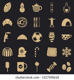 Bar icons set. Simple set of 25 bar vector icons for web for any design