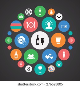 bar icons universal set for web and mobile

