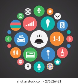bar icons universal set for web and mobile 