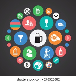 bar icons universal set for web and mobile
