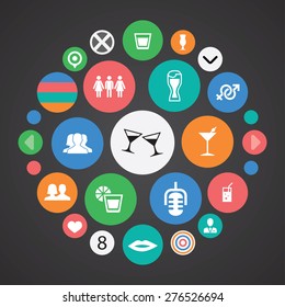 bar icons universal set for web and mobile