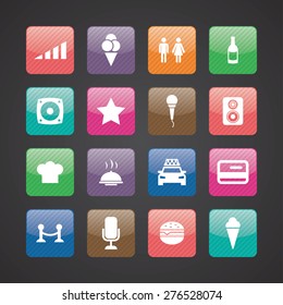 bar icons universal set for web and mobile