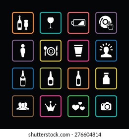 bar icons universal set for web and mobile
