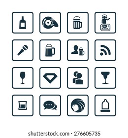 bar icons universal set for web and mobile