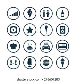 bar icons universal set for web and mobile 