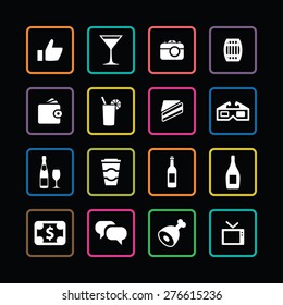 bar icons universal set for web and mobile 