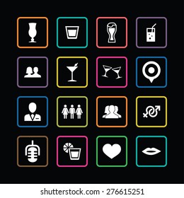 bar icons universal set for web and mobile 