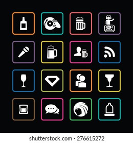 bar icons universal set for web and mobile 