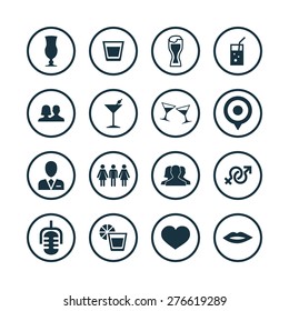 bar icons universal set for web and mobile 