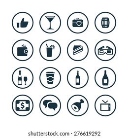 bar icons universal set for web and mobile 