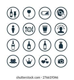 bar icons universal set for web and mobile 