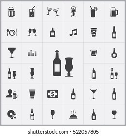 bar icons universal set for web and mobile