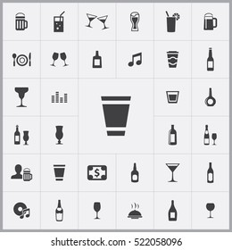 bar icons universal set for web and mobile