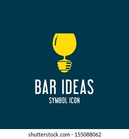 Bar ideas abstract vector symbol icon or Logo Template