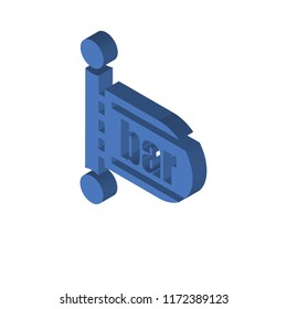 Bar isometric left top view 3D icon