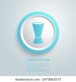 Bar jigger blue icon on white background. Bar jigger vector sign. flat style