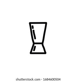 Bar Jigger Doodle Icon, Vector Illustration