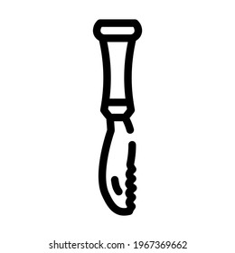 bar knife bartender line icon vector. bar knife bartender sign. isolated contour symbol black illustration