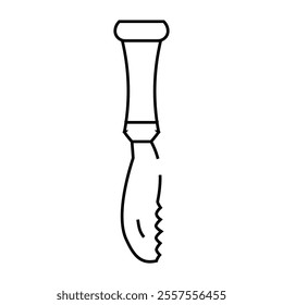 bar knife bartender line icon vector. bar knife bartender sign. isolated contour symbol black illustration