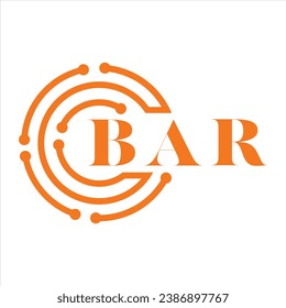 BAR-Buchstaben-Design. BAR-Buchstaben Technologie Logo-Design auf weißem Hintergrund. BAR Monogram Logo Design für Unternehmer und Unternehmen.