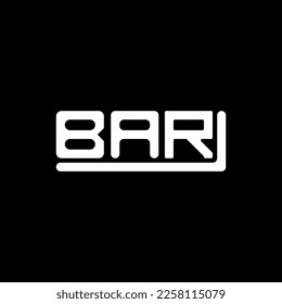 Logotipo de letra BAR diseño creativo con gráfico vectorial, logotipo BAR simple y moderno.