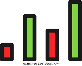 Bar Line Filled Vector Icon Design
