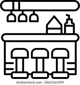 Bar Line vector Icon Design