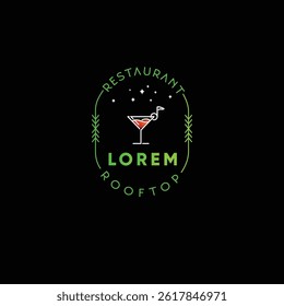 Bar and live music logo template