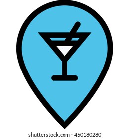bar location outline icon