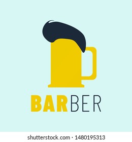 Bar logo or Barber Shop Logo . template logo design