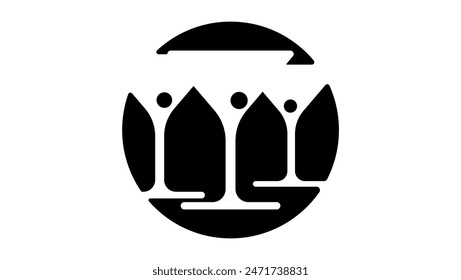 bar logo, black isolates silhouette