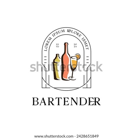 Bar logo design template vector illustration