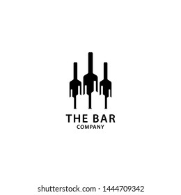 Bar Logo Design, Wine and Drinks Icon