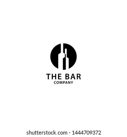 Bar Logo Design, Wine and Drinks Icon