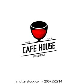 vectores de ilustración de logotipo de bar, vidrio vectorial de vino