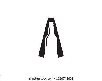 A bar logo. Letter A logo