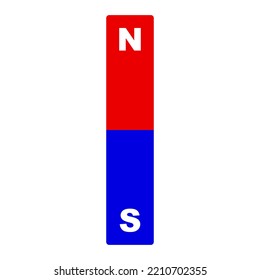 Bar magnet icon. n-pole and s-pole magnets. Vector.