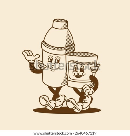 bar mascot couple good for logo, icon, mascot design, drink mascot, club mascot, etc