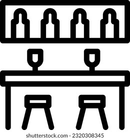bar menu BUNK BED icons for download