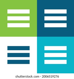 Menú de barra Formato conjunto de iconos mínimo de cuatro colores