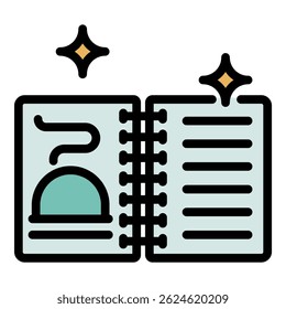 Bar menu icon. Outline bar menu vector icon color flat isolated